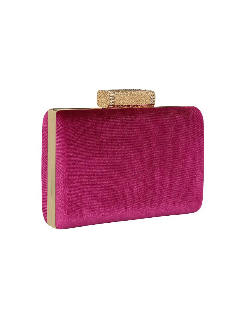 purple velvet box clutch - 15544788 - Standard Image - 3