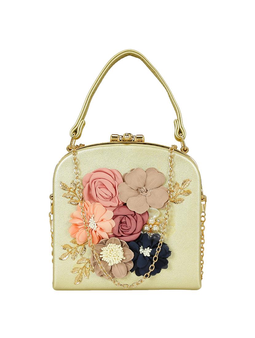 gold leatherette (pu) handbag - 15544793 - Zoom Image - 0