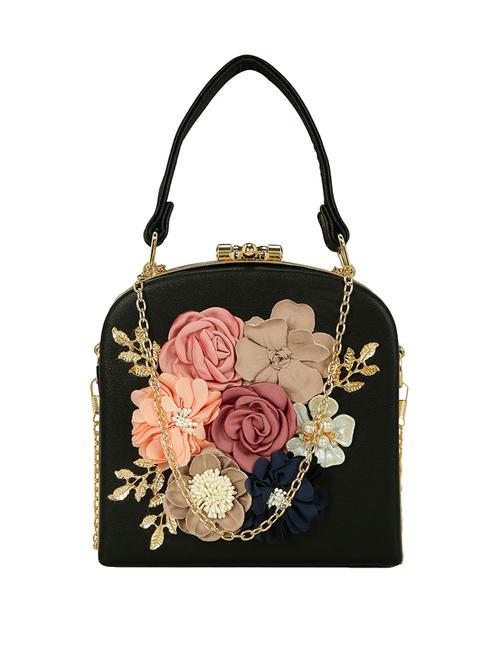 black leatherette (pu) handbag - 15544798 - Standard Image - 0
