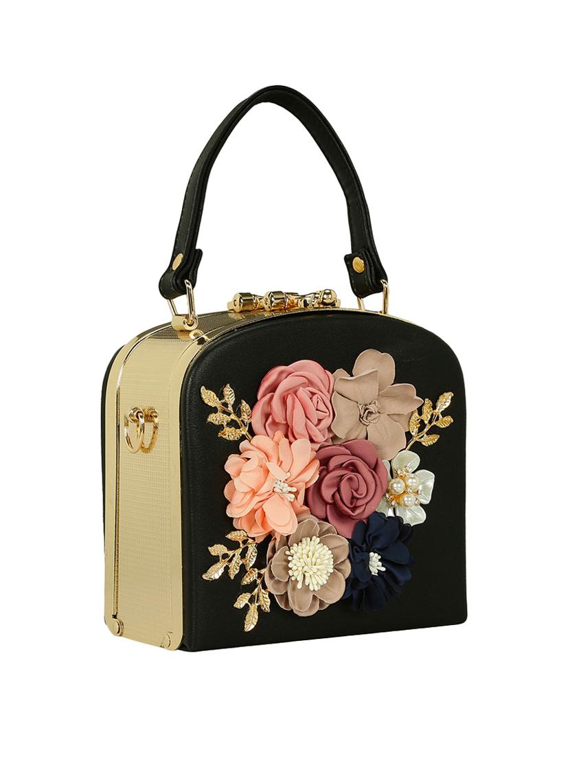 black leatherette (pu) handbag - 15544798 - Standard Image - 3