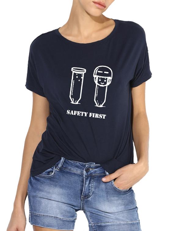 drop shoulder graphic tee - 15545611 - Zoom Image - 0