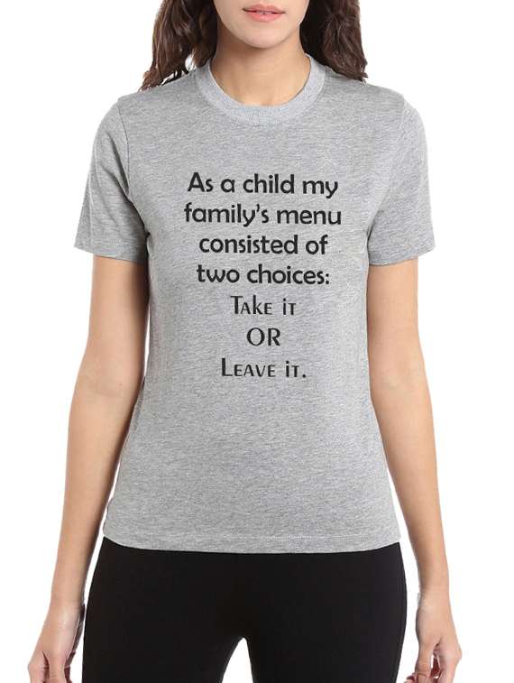 letter print crew neck tee