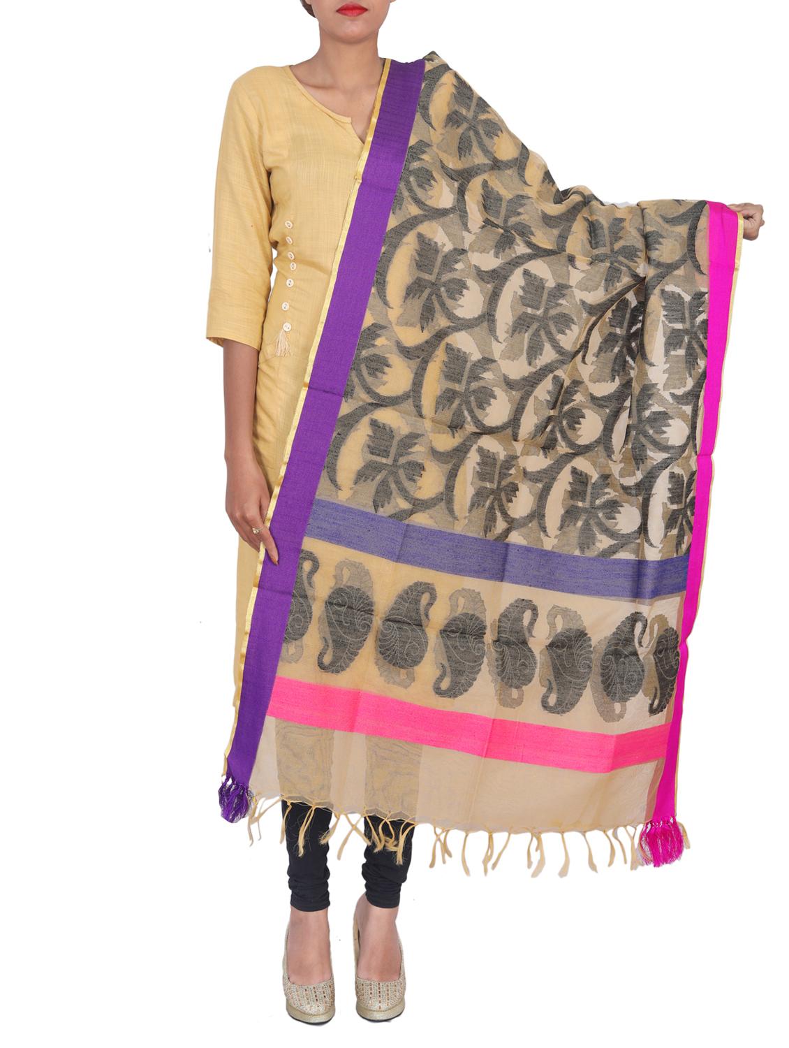 banarasi dupatta with tassels - 15545824 -  Zoom Image - 0