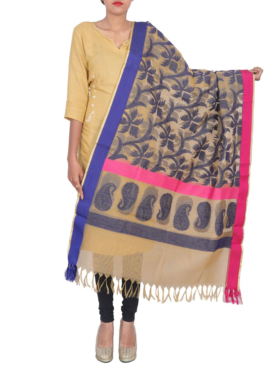banarasi dupatta with tassels - 15545826 -  Zoom Image - 0
