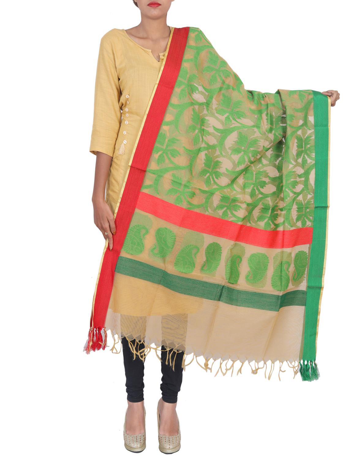 banarasi dupatta with tassels - 15545827 -  Zoom Image - 0