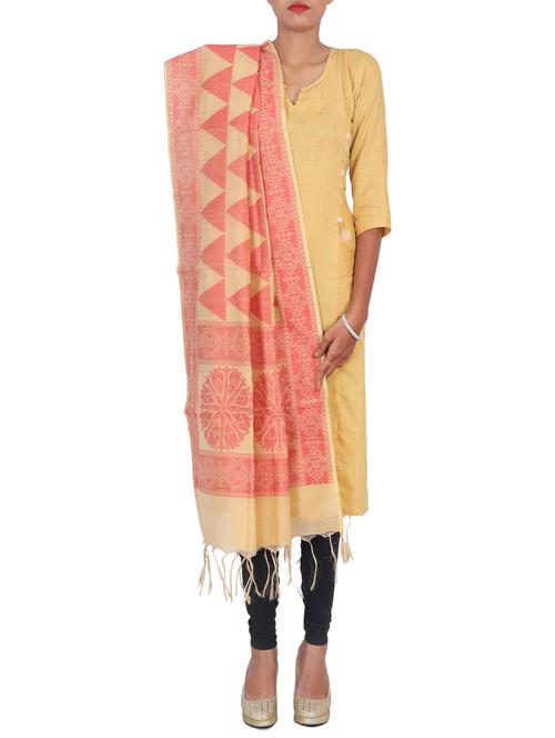 self design dupatta with tassles - 15545833 - Standard Image - 0