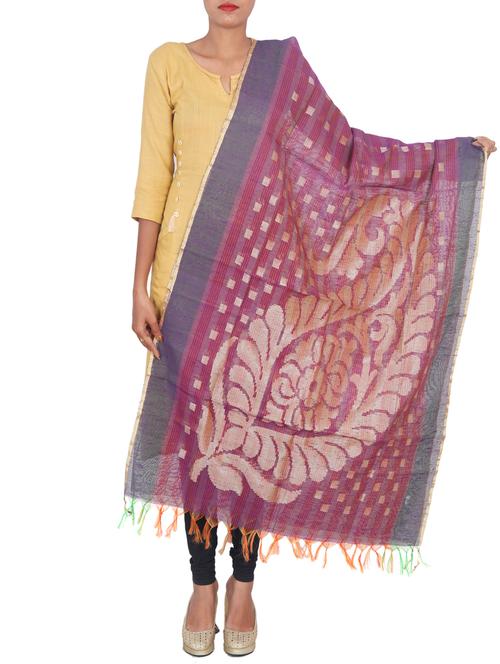 banarasi dupatta with tassels - 15545853 -  Standard Image - 0