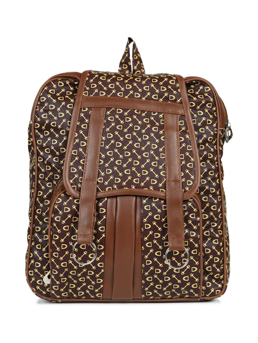 brown leatherette (pu) fashion backpack - 15546000 -  Zoom Image - 0