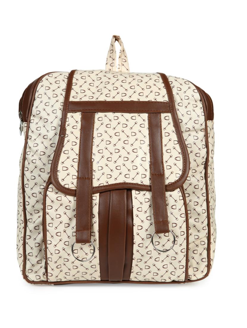 beige leatherette (pu) fashion backpack - 15546003 -  Zoom Image - 0
