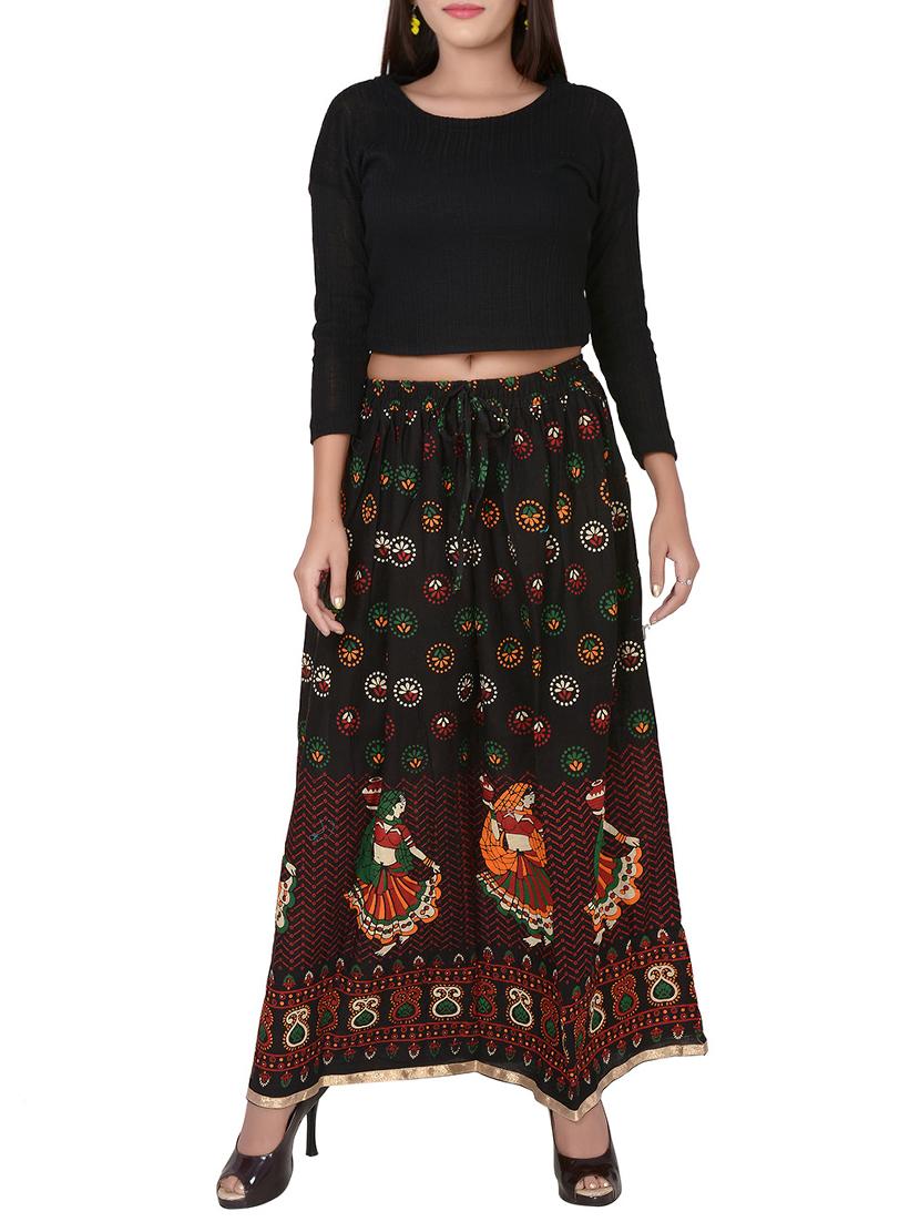 printed flared skirt - 15546219 - Standard Image - 3