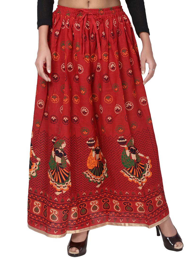 printed flared skirt - 15546223 -  Zoom Image - 0