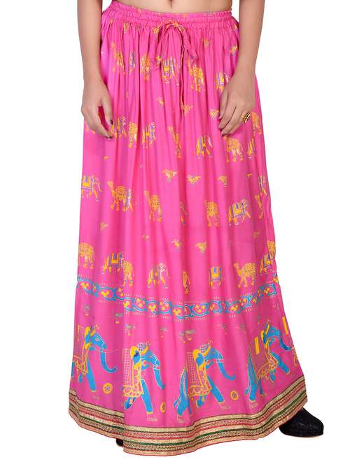 printed flared skirt - 15546226 - Standard Image - 0