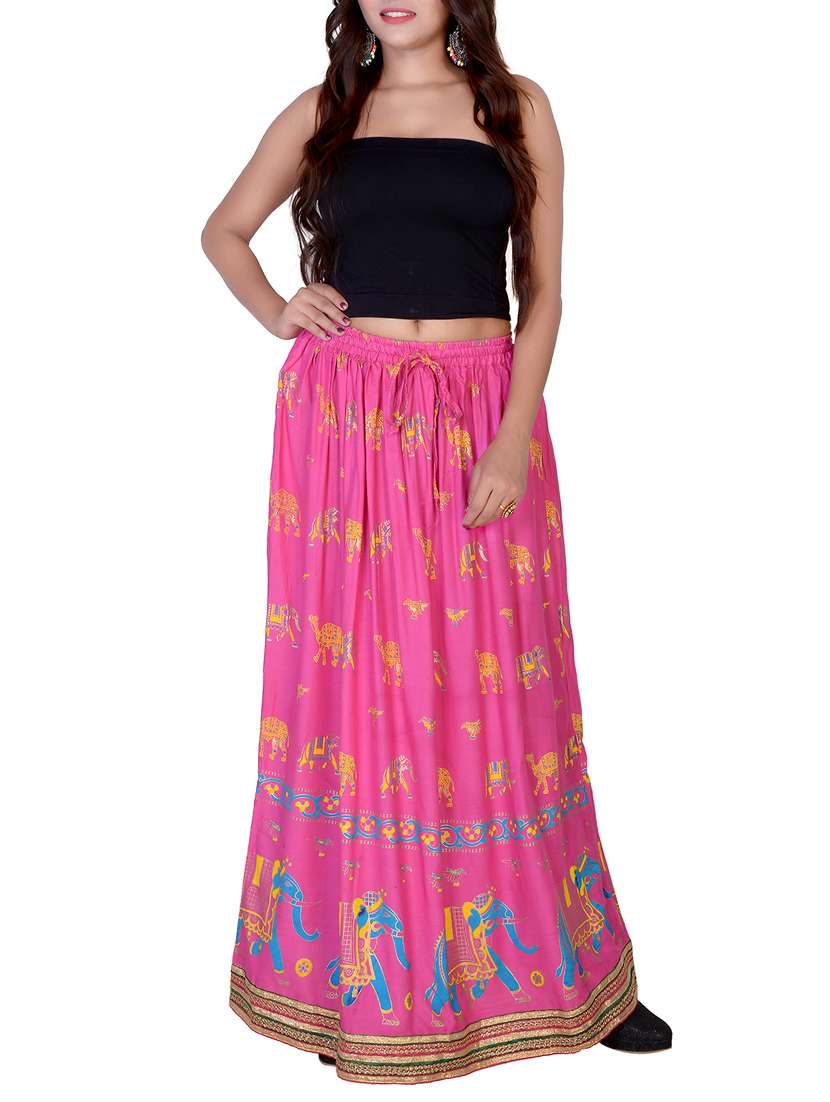 printed flared skirt - 15546226 - Standard Image - 3