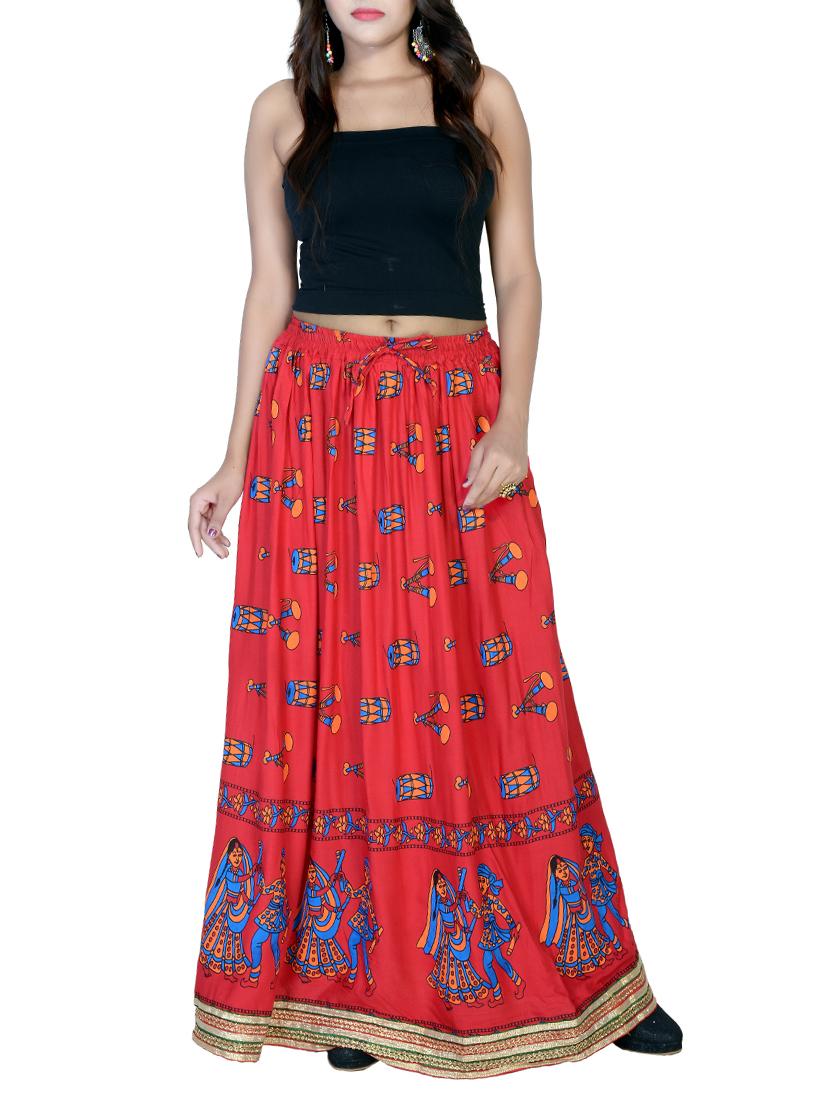 printed flared skirt - 15546230 - Standard Image - 3