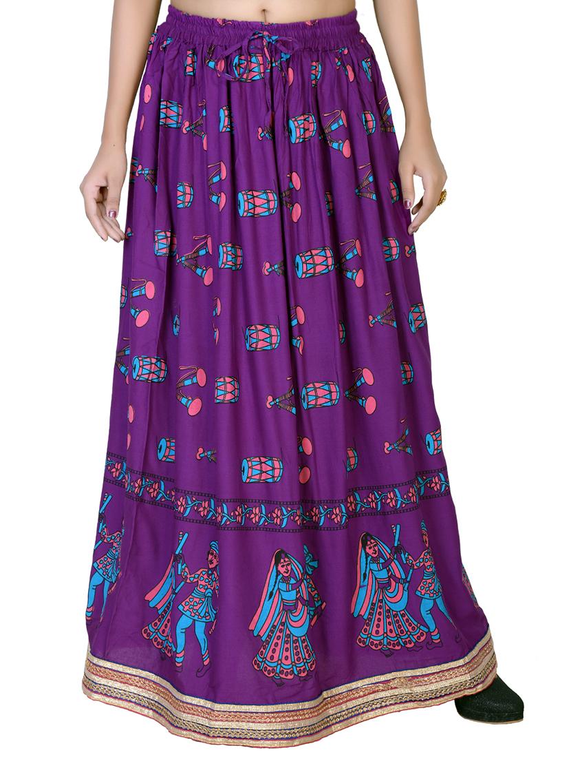 conversational printed flared skirt - 15546231 - Zoom Image - 0