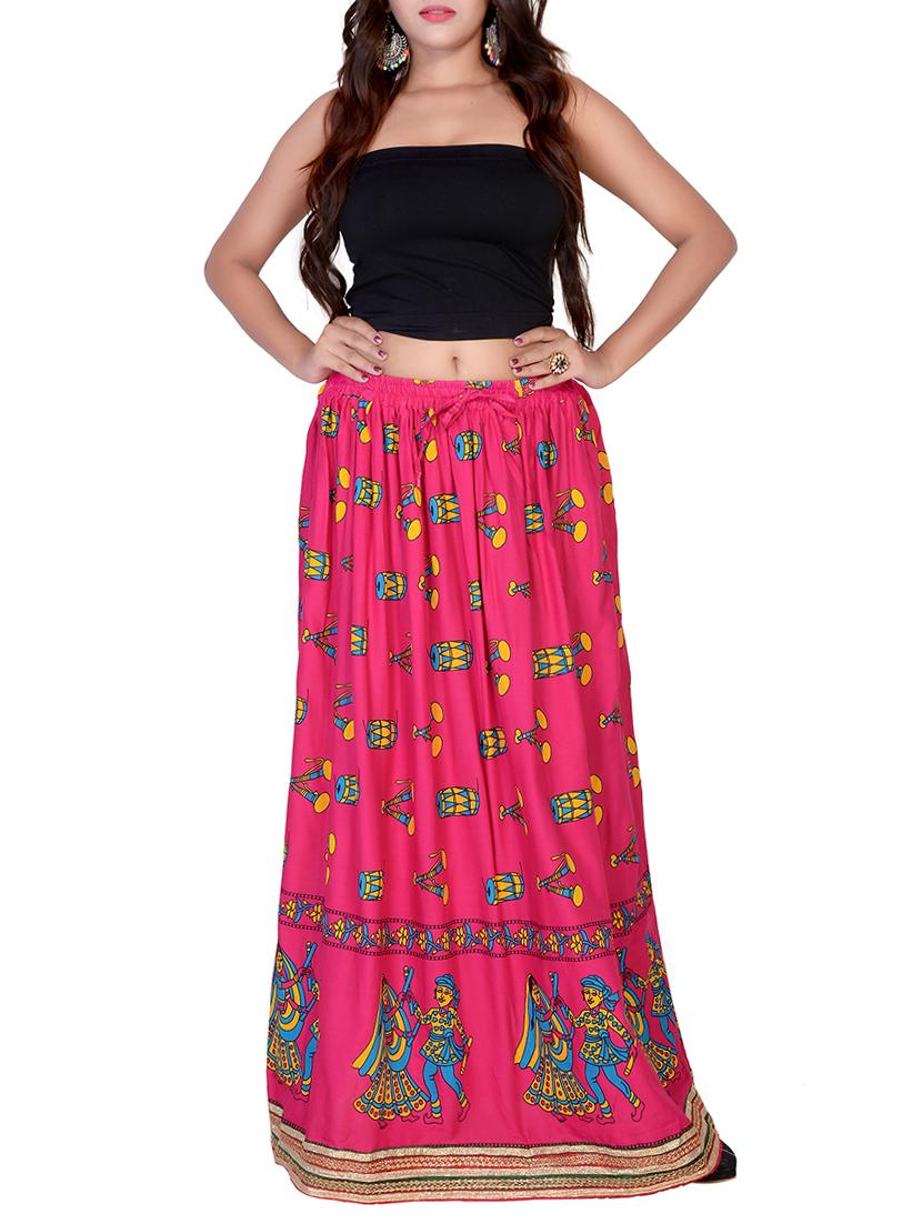 conversational printed flared skirt - 15546232 - Standard Image - 3
