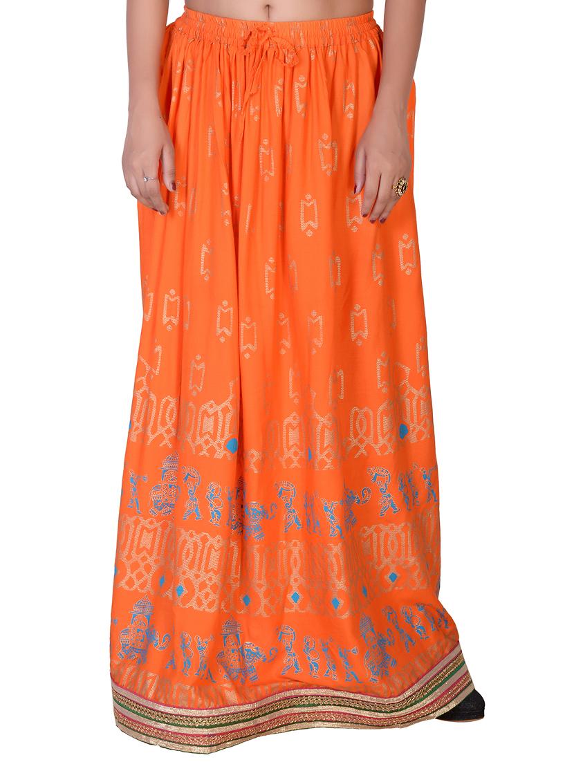 conversational printed flared skirt - 15546235 -  Zoom Image - 0