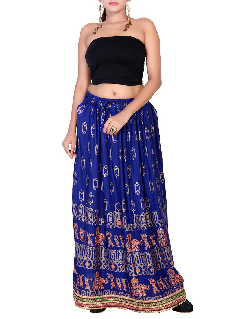 conversational printed flared skirt - 15546240 - Standard Image - 3