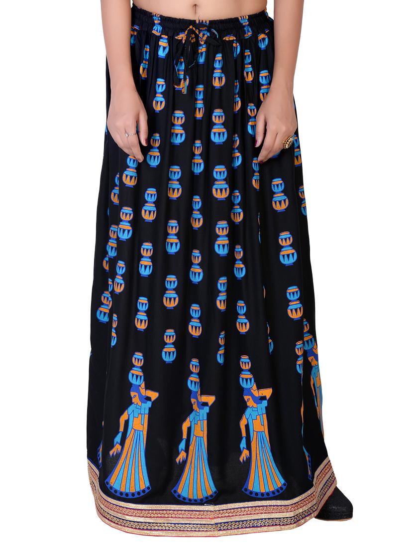 conversational printed flared skirt - 15546241 - Zoom Image - 0