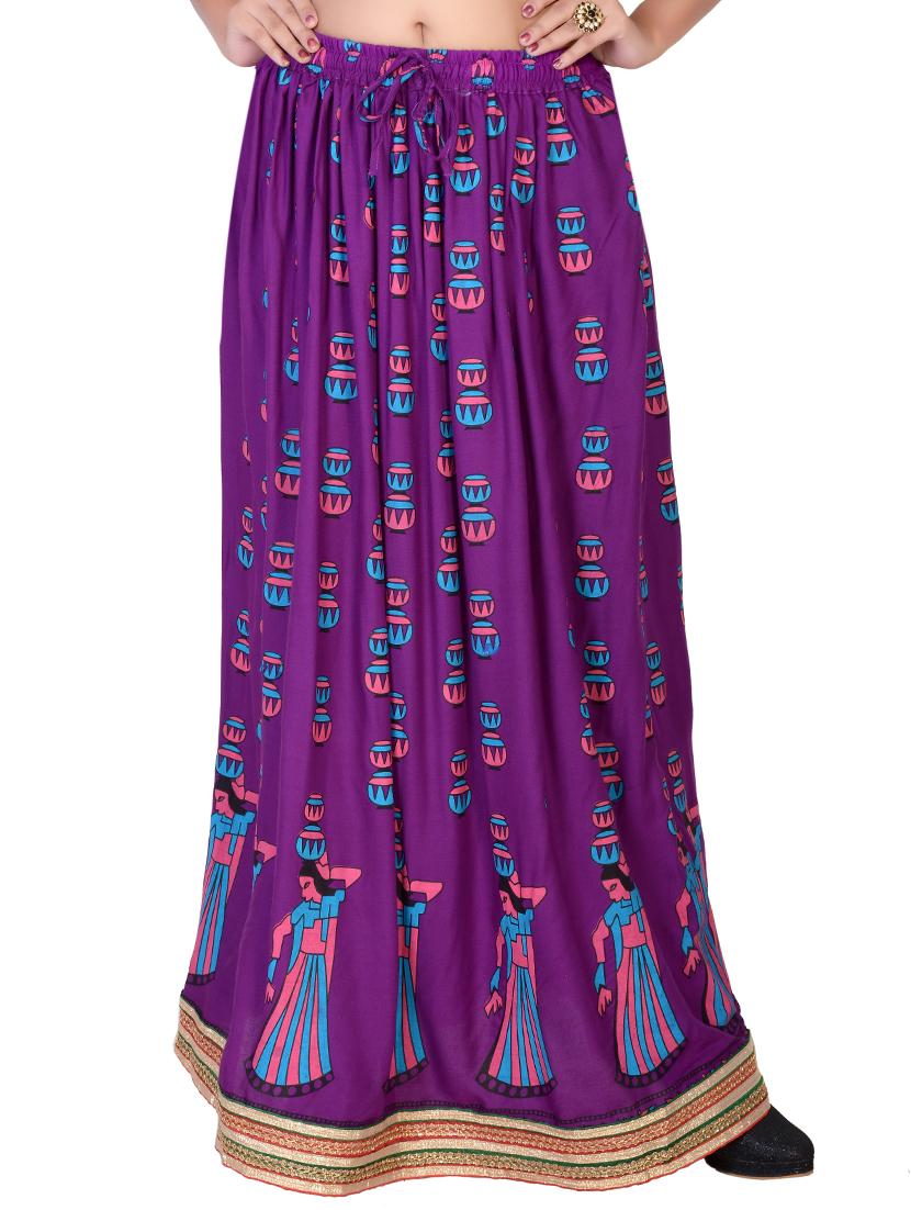 conversational printed flared skirt - 15546244 - Zoom Image - 0