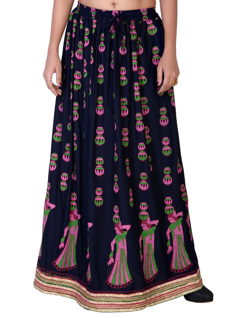 conversational printed flared skirt - 15546245 - Zoom Image - 0