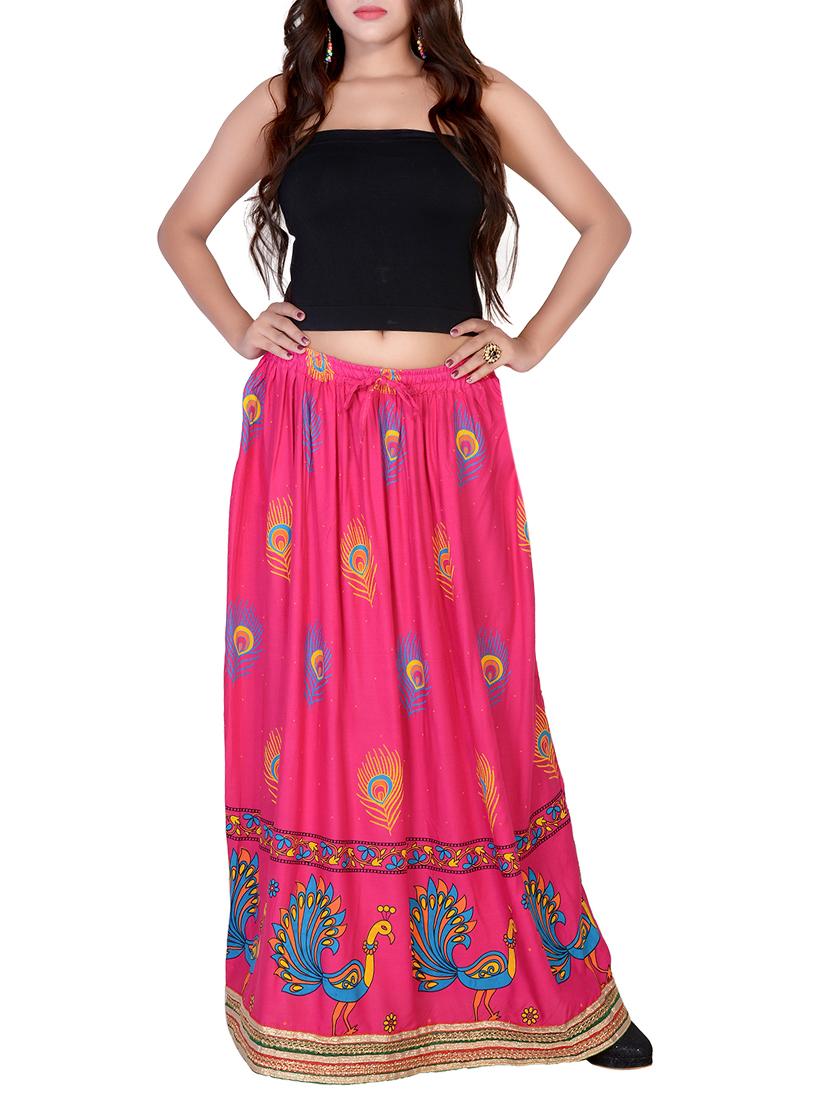 conversational printed flared skirt - 15546246 - Standard Image - 3