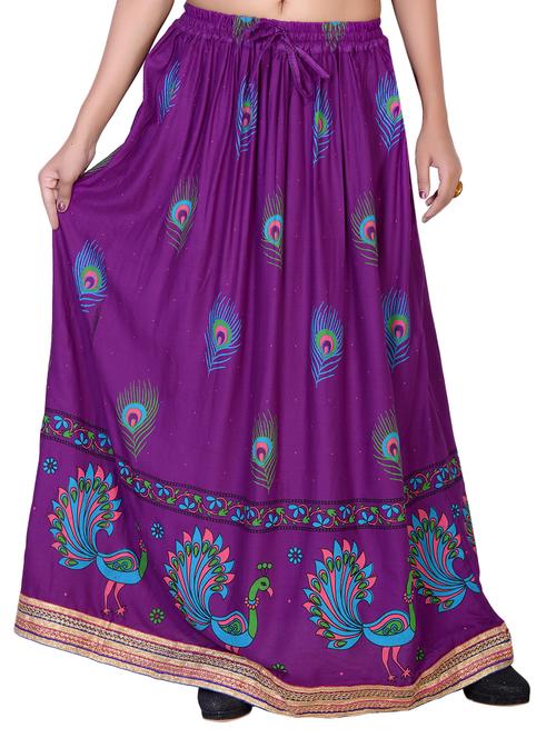 conversational printed flared skirt - 15546247 - Standard Image - 0
