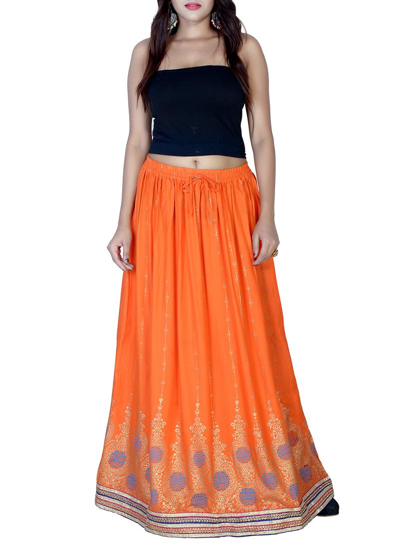 conversational printed flared skirt - 15546250 - Standard Image - 3