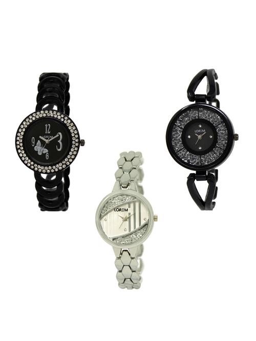 set of 3 round dial analog watch combo -(lk201-211-223) - 15548397 -  Standard Image - 0