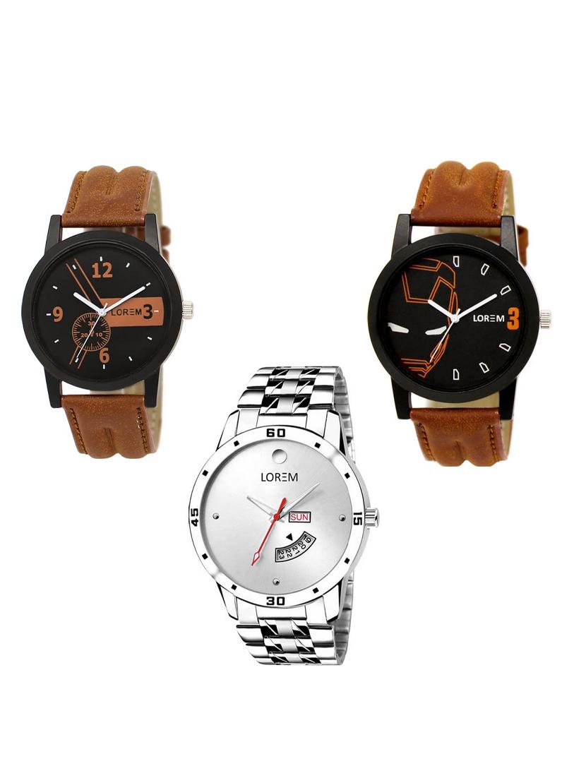 set of 3 analog watch combo -(lk-01-04-103) - 15549688 -  Zoom Image - 0