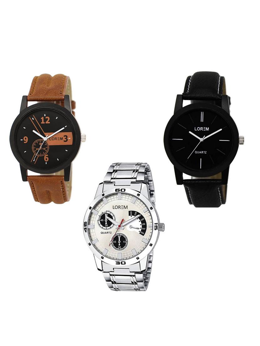 set of 3 analog watch combo -(lk-01-05-101) - 15549691 -  Zoom Image - 0