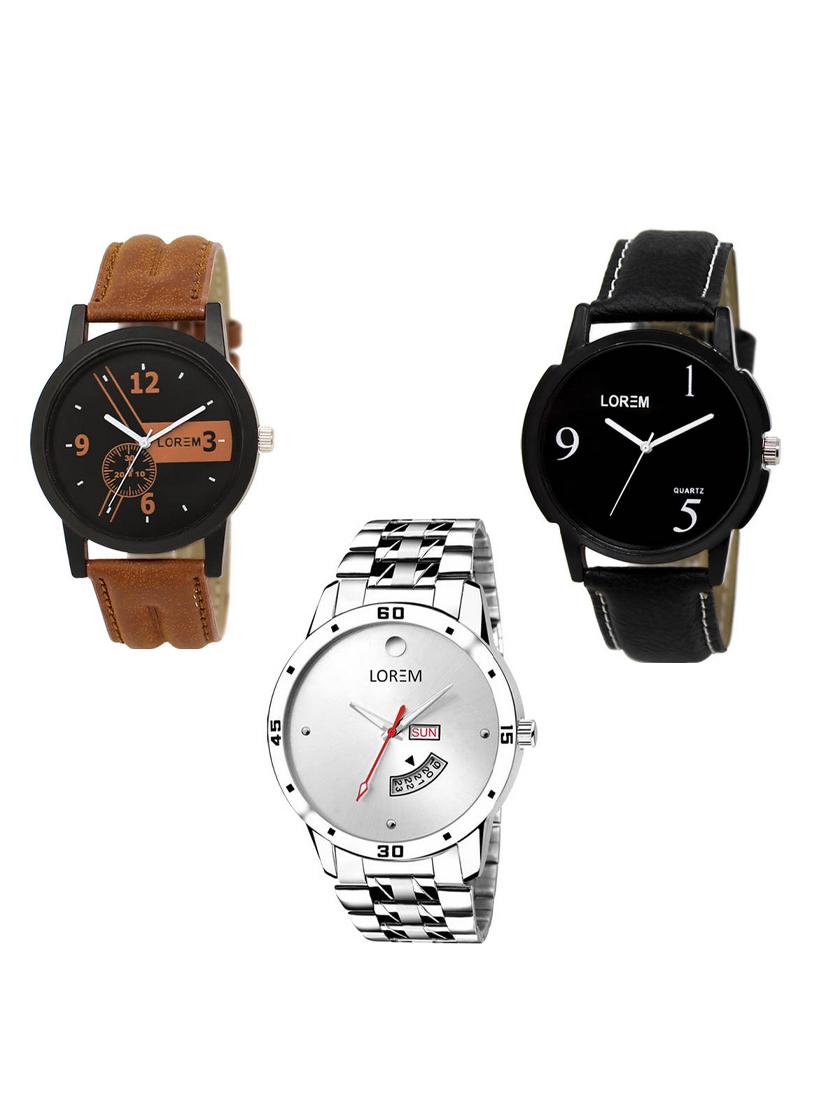 set of 3 analog watch combo -(lk-01-06-103) - 15549700 -  Zoom Image - 0