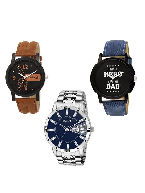 set of 3 analog watch combo -(lk-01-07-102) - 15549705 -  Standard Image - 0