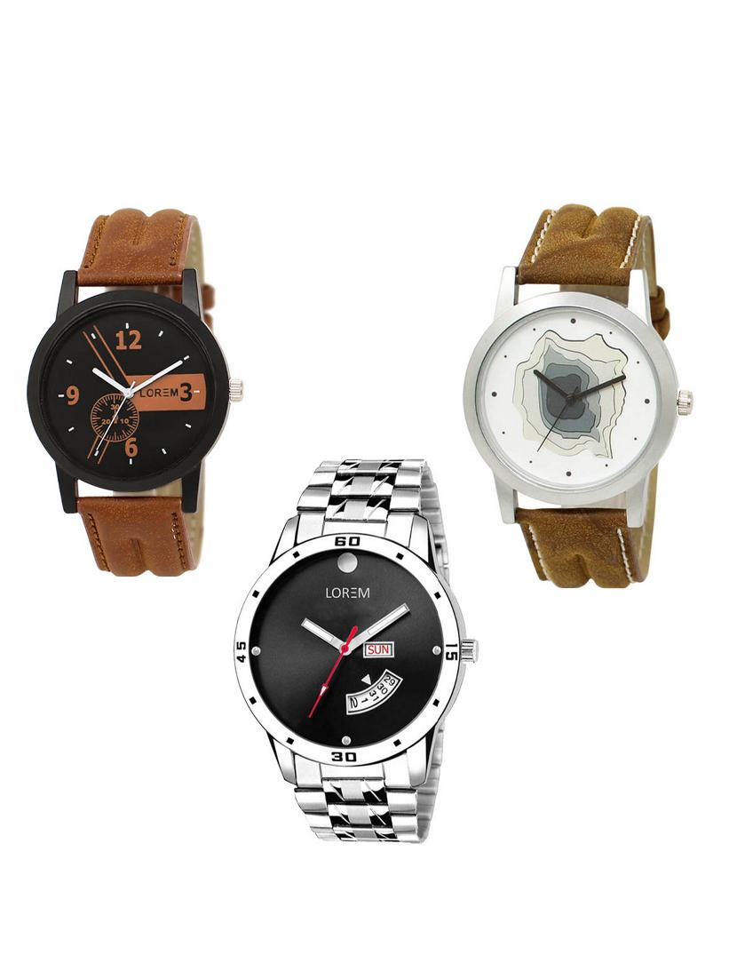 set of 3 analog watch combo -(lk-01-09-104) - 15549720 -  Zoom Image - 0