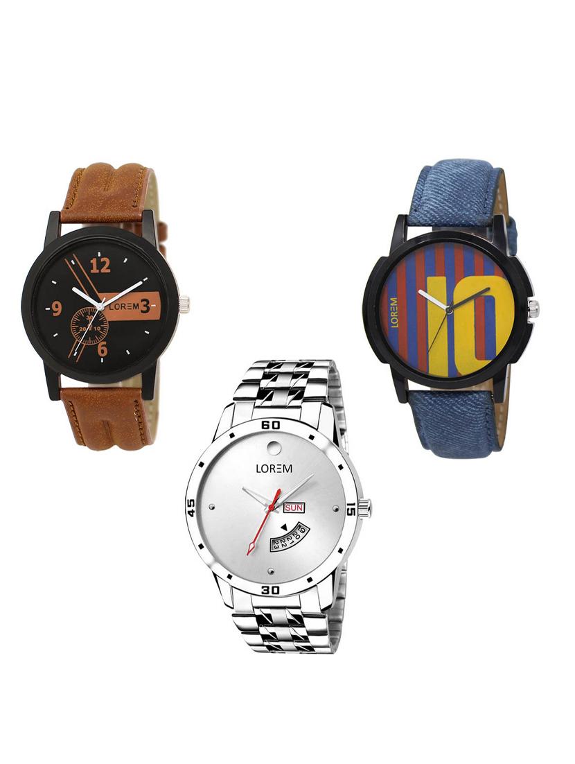 set of 3 analog watch combo -(lk-01-10-103) - 15549725 -  Zoom Image - 0