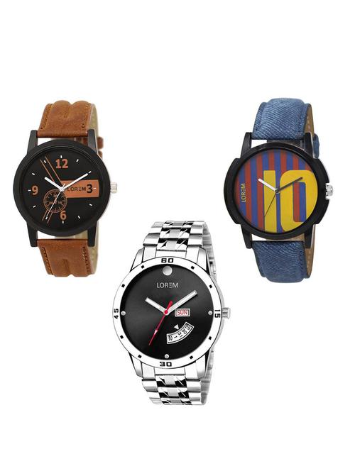 set of 3 analog watch combo -(lk-01-10-104) - 15549726 -  Standard Image - 0