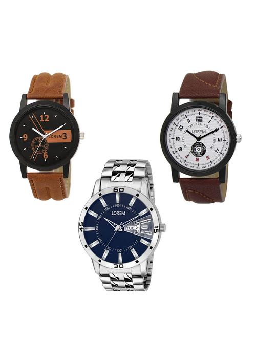set of 3 analog watch combo -(lk-01-11-102) - 15549729 -  Standard Image - 0