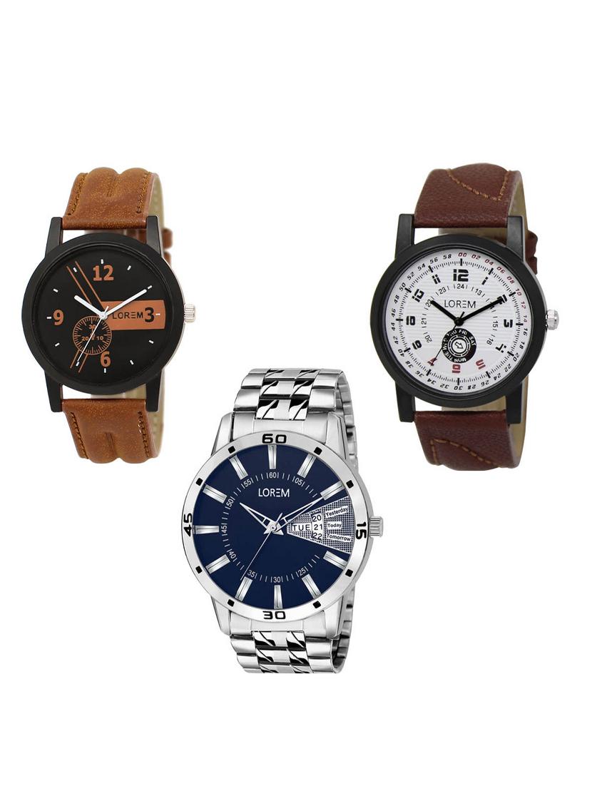 set of 3 analog watch combo -(lk-01-11-102) - 15549729 -  Zoom Image - 0