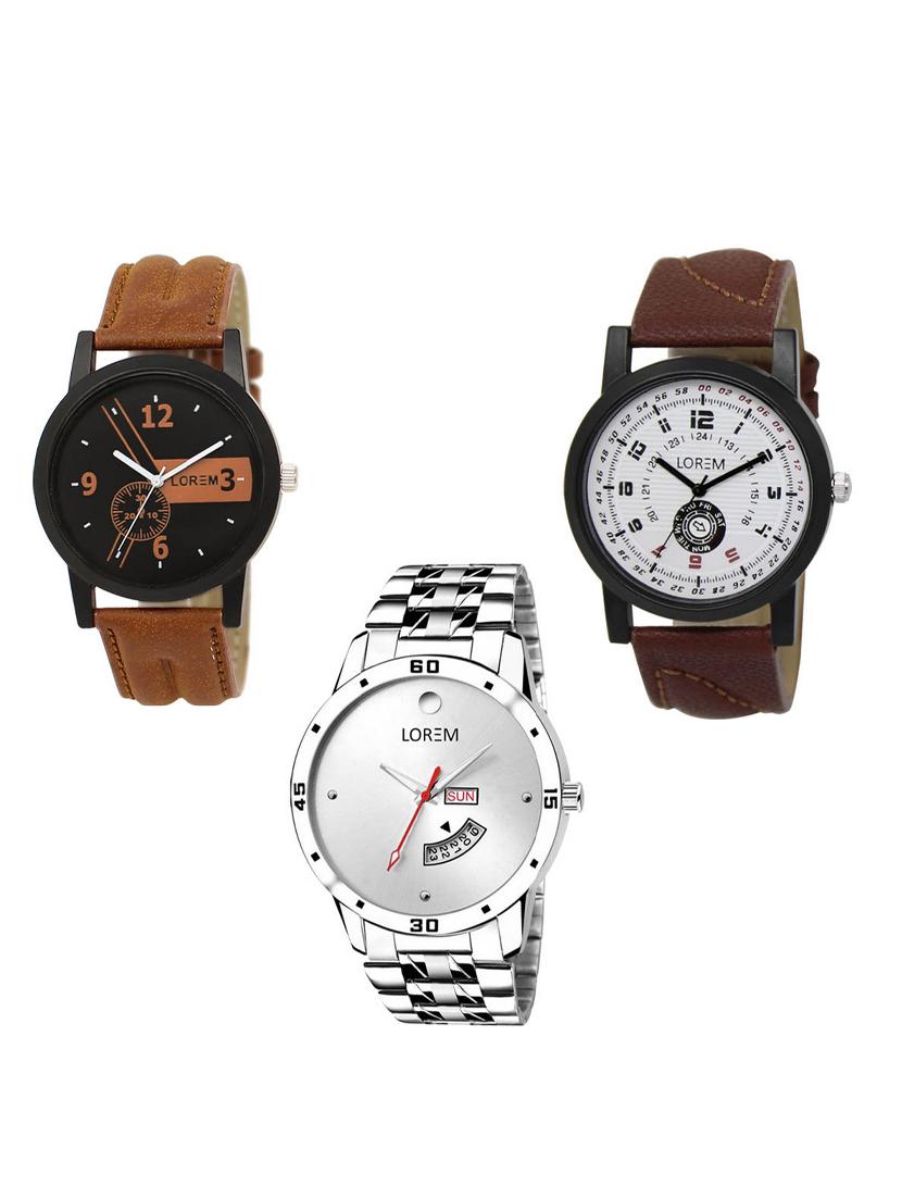 set of 3 analog watch combo -(lk-01-11-103) - 15549731 -  Zoom Image - 0