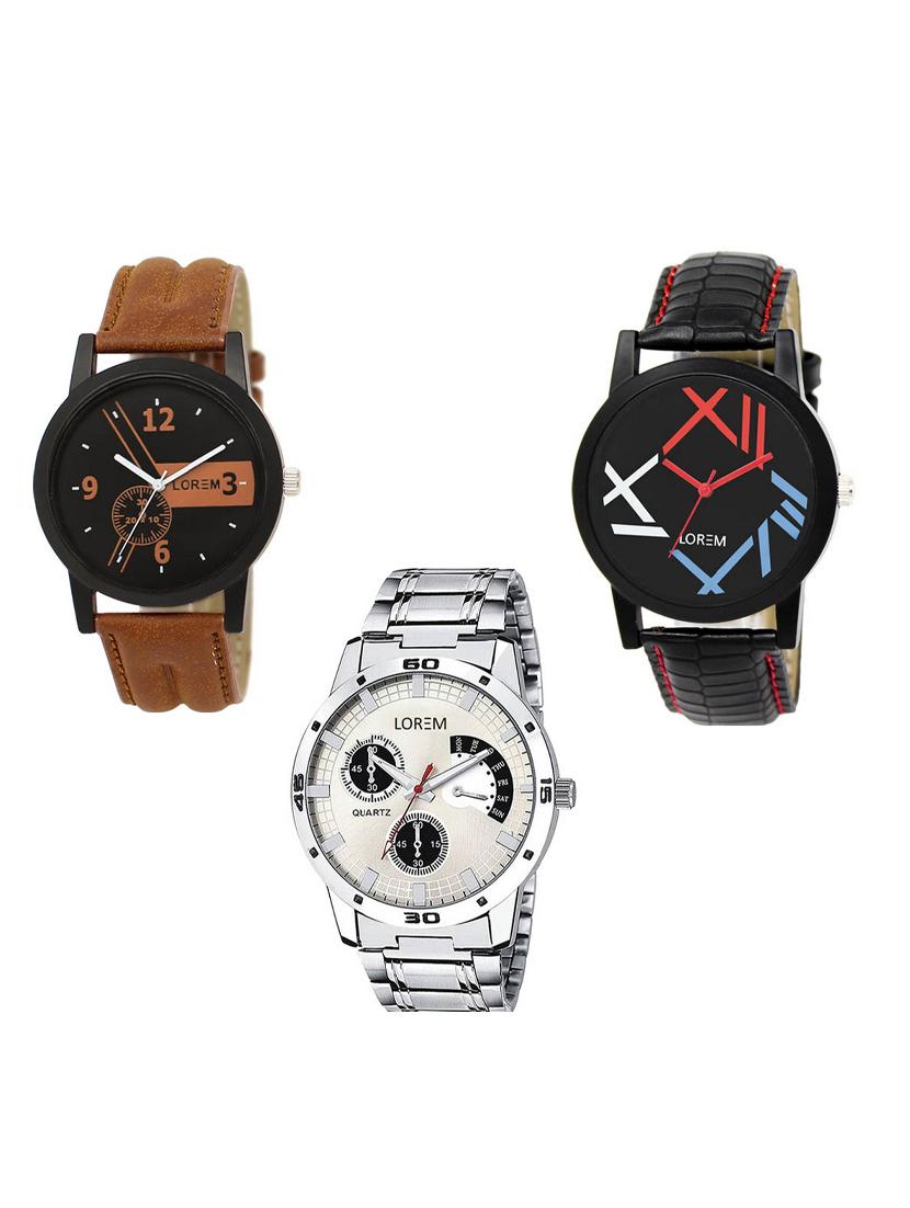 set of 3 analog watch combo -(lk-01-12-101) - 15549734 - Zoom Image - 0
