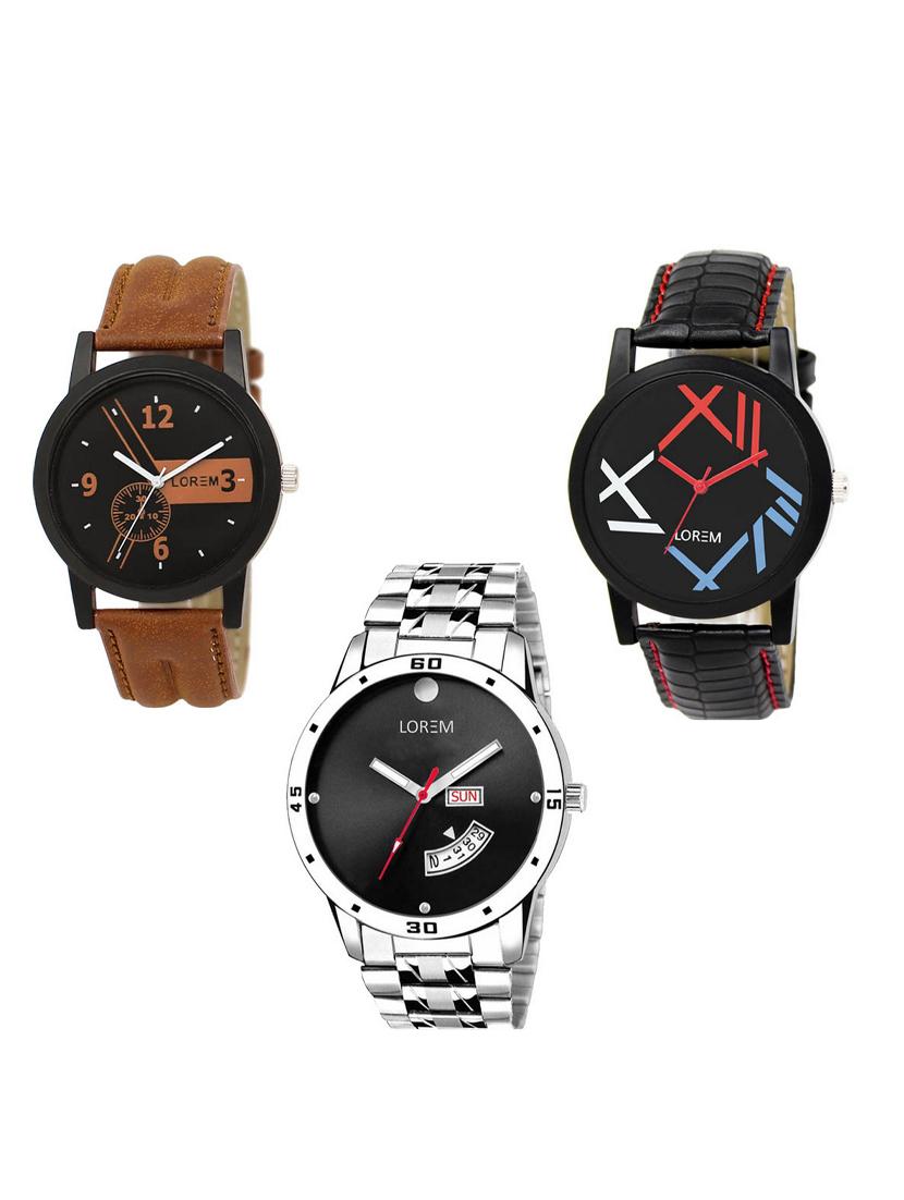 set of 3 analog watch combo -(lk-01-12-104) - 15549739 - Zoom Image - 0