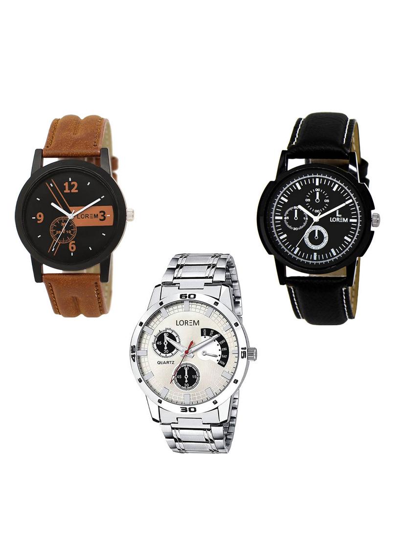 set of 3 analog watch combo -(lk-01-13-101) - 15549740 -  Zoom Image - 0