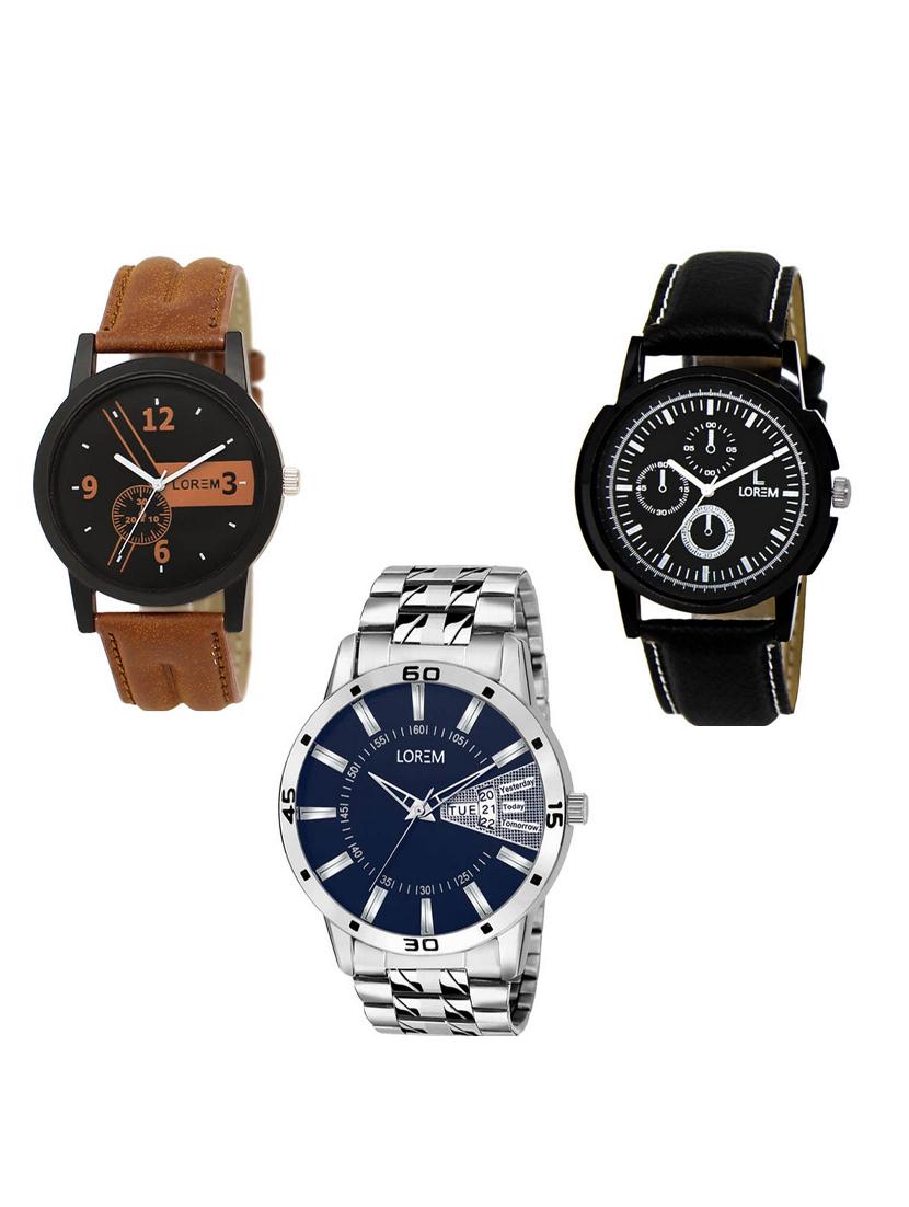 set of 3 analog watch combo -(lk-01-13-102) - 15549742 -  Zoom Image - 0