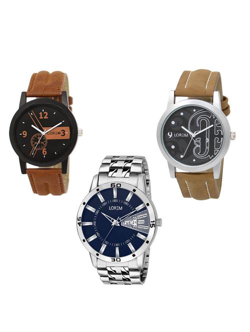 set of 3 analog watch combo -(lk-01-14-102) - 15549748 -  Standard Image - 0