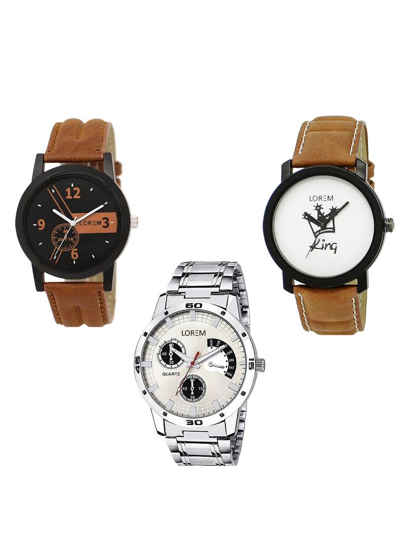 set of 3 analog watch combo -(lk-01-18-101) - 15549770 - Zoom Image - 0