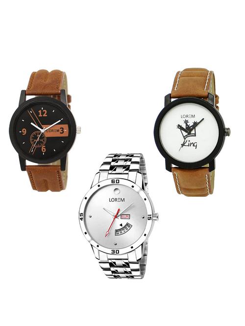 set of 3 analog watch combo -(lk-01-18-103) - 15549773 - Standard Image - 0