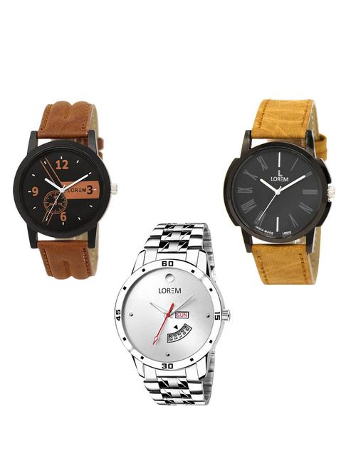 set of 3 analog watch combo -(lk-01-19-103) - 15549778 - Standard Image - 0