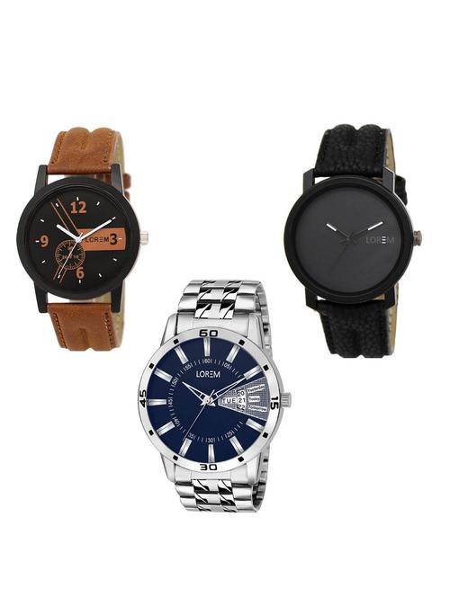 set of 3 analog watch combo -(lk-01-21-102) - 15549788 - Standard Image - 0