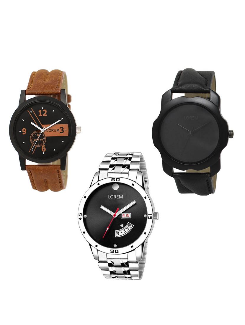 set of 3 analog watch combo -(lk-01-22-104) - 15549796 -  Zoom Image - 0