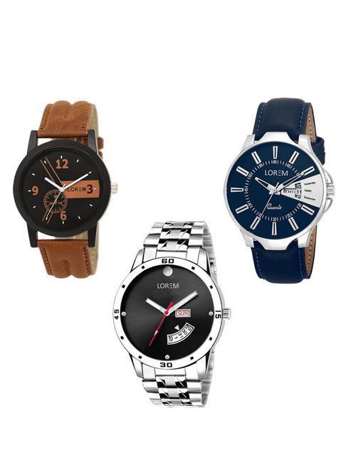 set of 3 analog watch combo -(lk-01-23-104) - 15549802 - Standard Image - 0